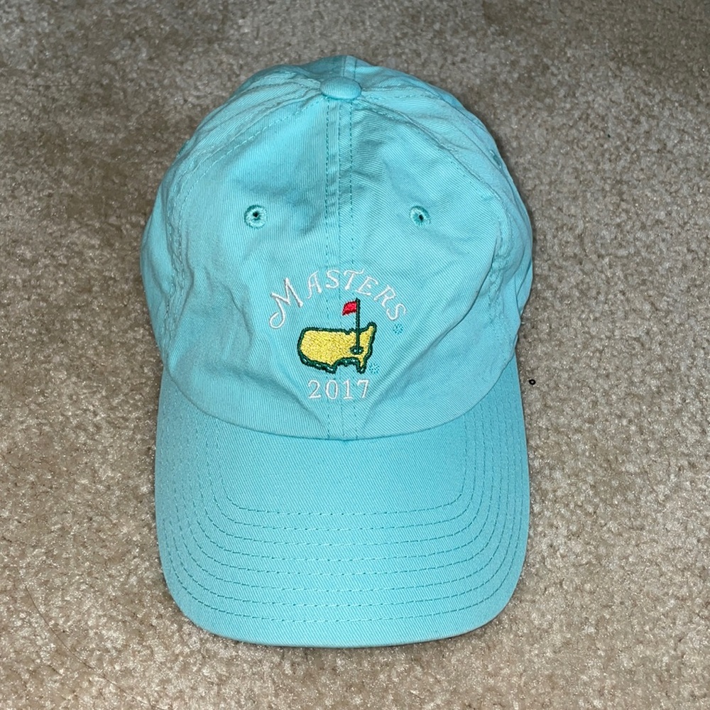 ⛳️Teal blue embroidered Masters 2017 hat - Picture 1 of 3